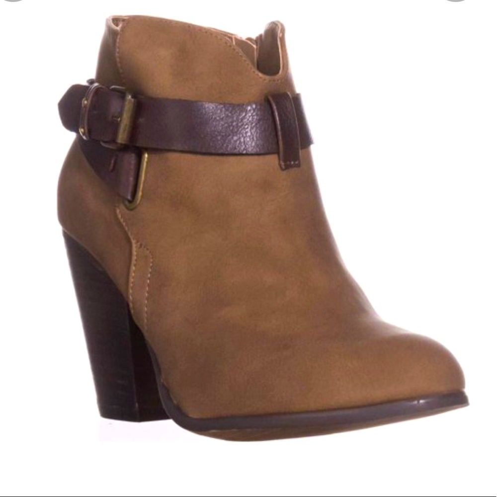 🍁Xoxo Brown and Tan Ankle Booties